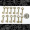 Bronze Finish Medium-Sized Antiqued Style Key Charms - Set of Twelve - ZB-C14